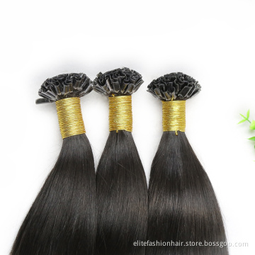 U Tip Hair Wholesale Raw Indian Kinky Curly Itip Keratin Bonds Flat U Remy Human Hair Extensions Micro Links Microlink